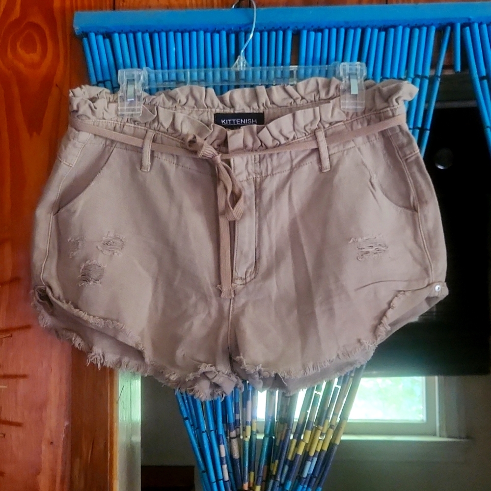 KITTENISH by JJD XL FRAYED SHORTS